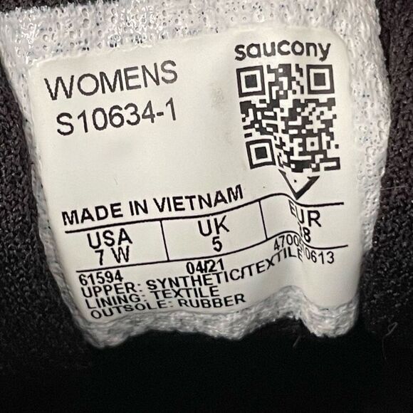 Saucony Cohesion Tr14 Trail Running Shoe black/pink/purple women’s size 7 - Picture 10 of 10